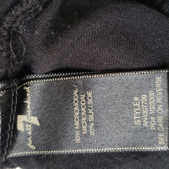 7 For All Mankind Oversized Modal and Silk Lightweight V-neck Sweater, Size XS - Picture 10 of 11